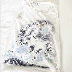 PJK uniCORN linen muscle tee
